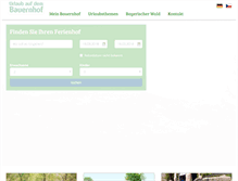 Tablet Screenshot of bauernhofurlaub-bayerischerwald.de